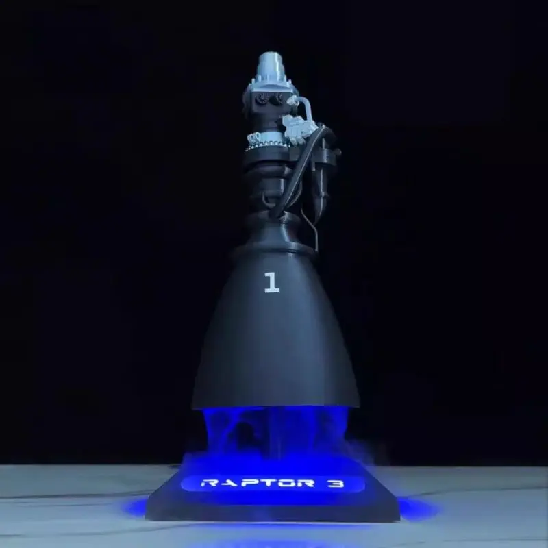 

SpaceX Starship Raptor Engine with Humidifier Function Model Ornaments for Boys' Birthday Gifts 3D Printing