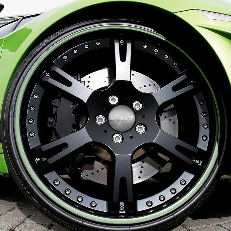 4Pcs 56mm Car Wheel Center Hub Cap Badge sticker Auto styling For KIA EV6 Sorento Niro Stinger Ceed Carnival K5 K9 Soul Carens V view 4