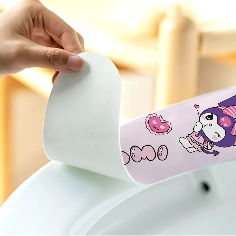 Kawaii Sanrio Kuromi Toilet Seat Cushion Cute Cinnamoroll My Melody Cartoon Stick-On Toilet Seat Convenient Clean and Hygienic