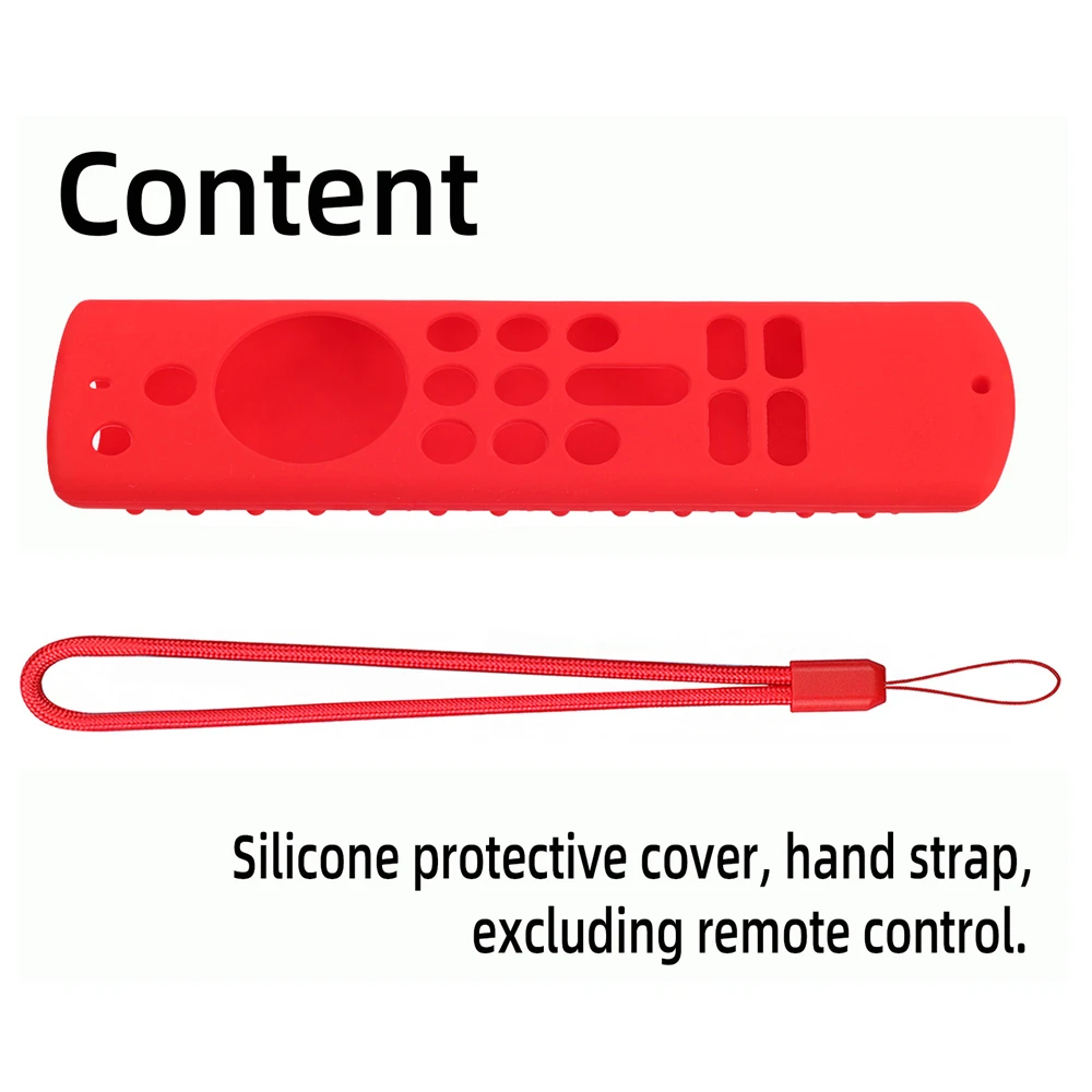 

for Fire TV Stick 3rd Gen 2022 Silicone Protective Cover Third Generation Remote Control Anti-drop Case Black Red Luminous Green
