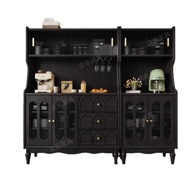 cherry wood solid wood wine cabinet against wall combination side cabinet glass entrance cabinet partition dining room cupboard