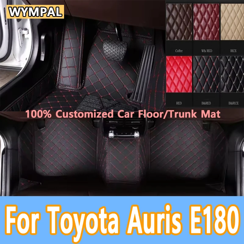 

Luxury Custom Made Leather Car Floor Mats For Toyota Auris E180 2012 2013 2014 2015 2016-2018 Carpets Rugs Foot Pads Accessories