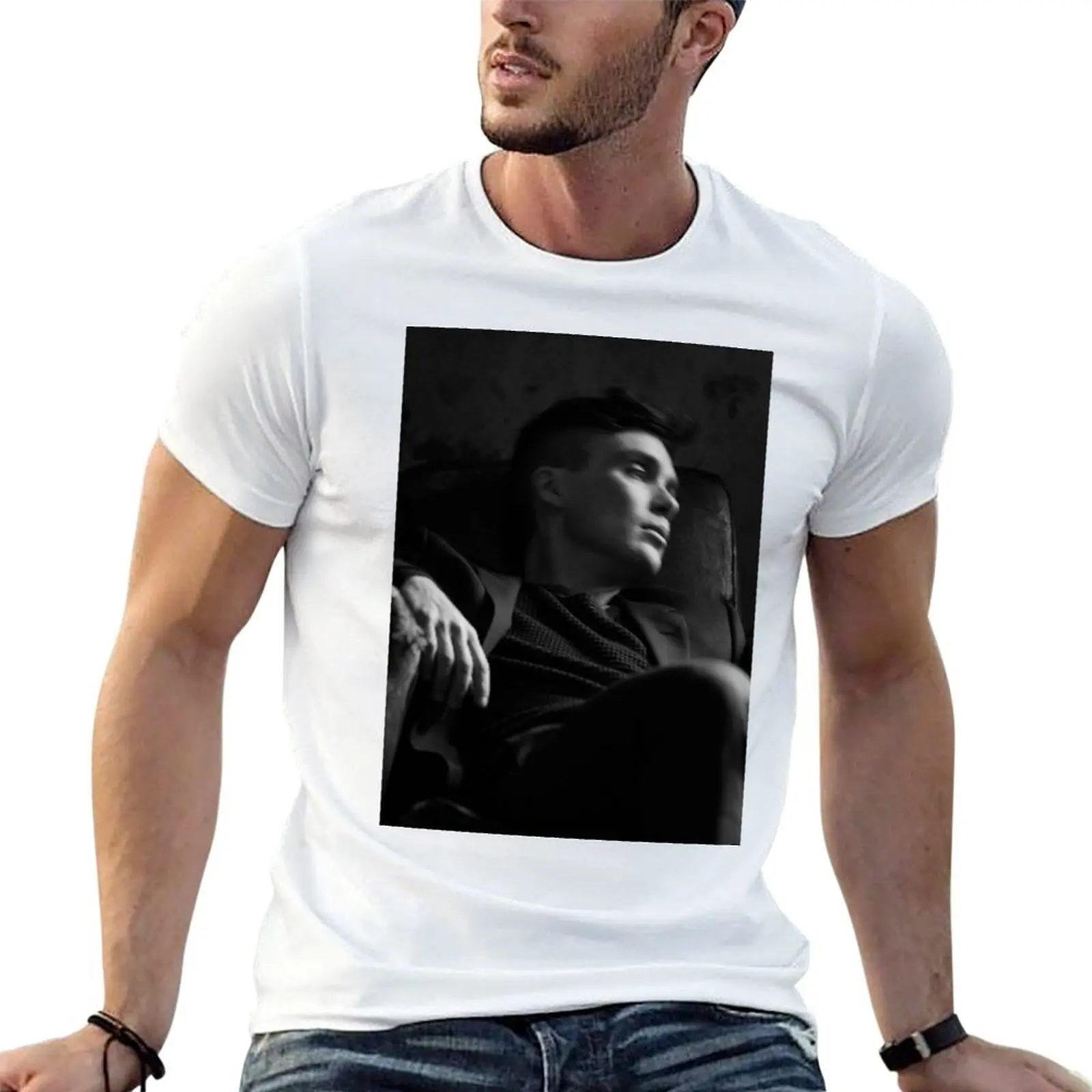 

Cillian Murphy T-Shirt black cotton t-shirt plain for man package man t shirts high quality luxury brand T-Shirt