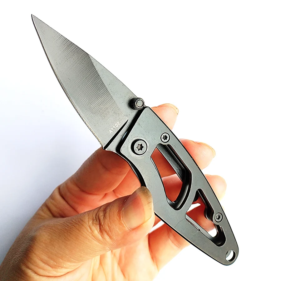 Free shipping Very Sharp 8CR13MOV steel blade Small  Pocket Knife mini all steel  Handle Outdoor DEC Tools