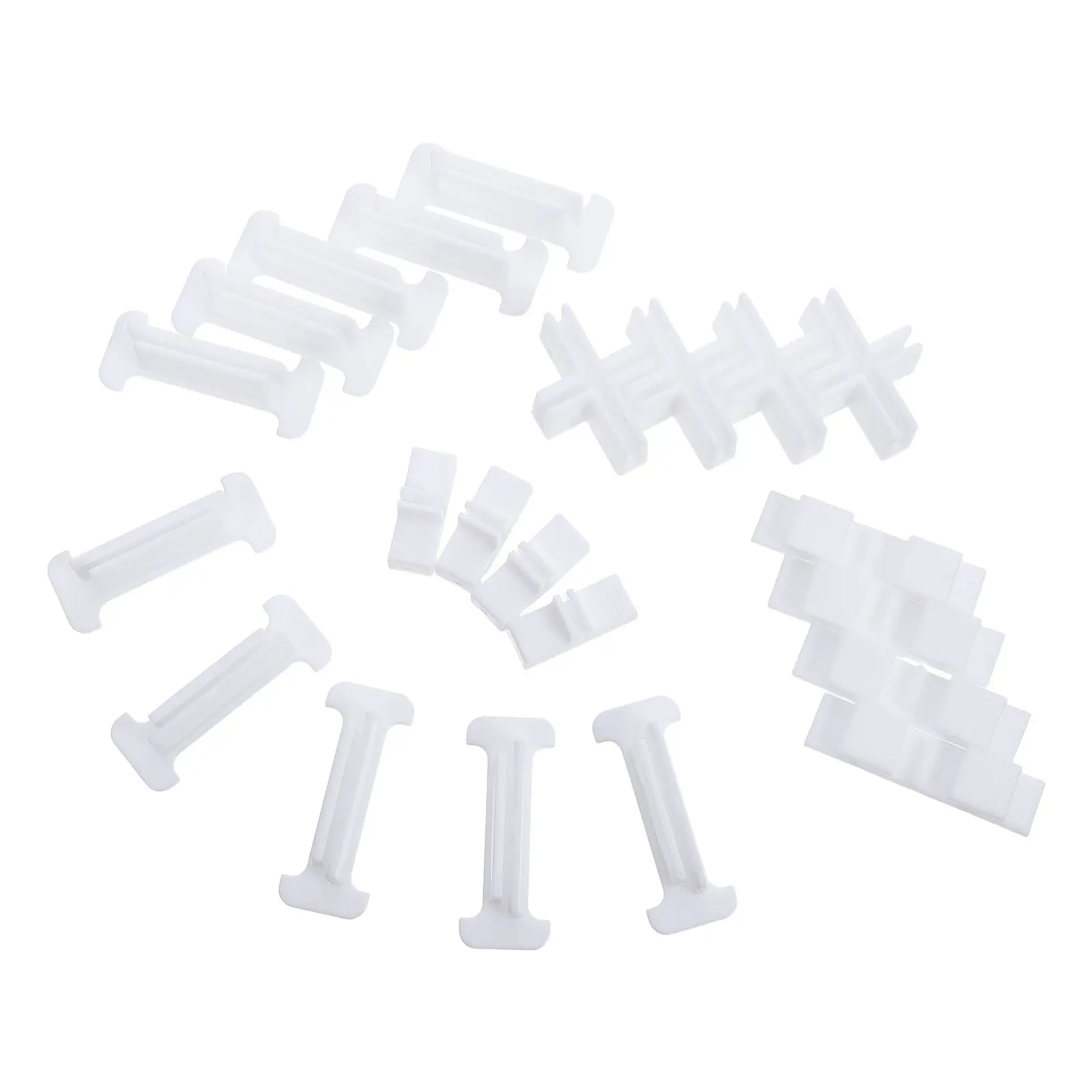 22Pcs Drawer Divider Connector Plastic Fixing Clamps Adjustable Organizer Clips Cabinet Kitchen Office Drawer Partition Buckle