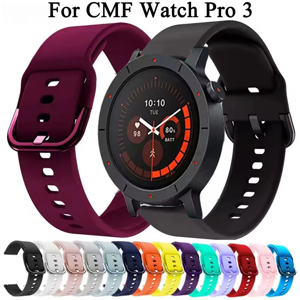22 مللي متر سيليكون حزام ل CMF ساعة برو 3 2 1 سوار ل Amazfit Bip 6 5/ساعة هواوي GT5/سامسونج جالاكسي ساعة 7 6 5 4 معصمه
