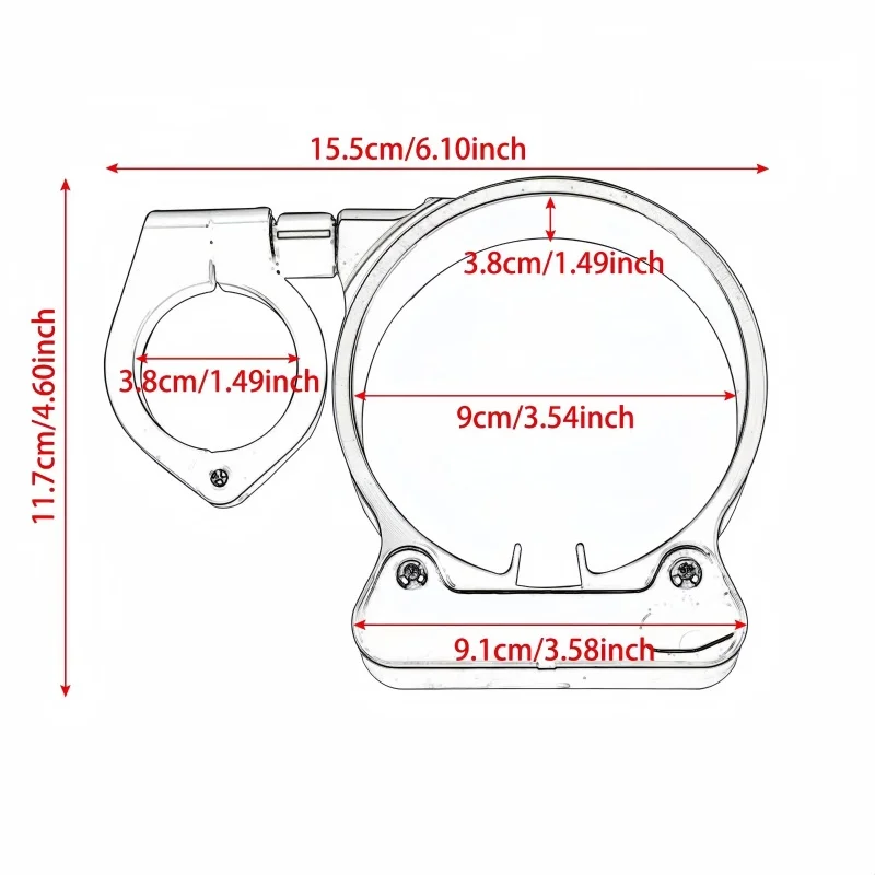 Motocycle Speedometer Relocation Bracket Cover Side Mount Instrument Housing Accessories For Harley Sportster 883 XL1200 883