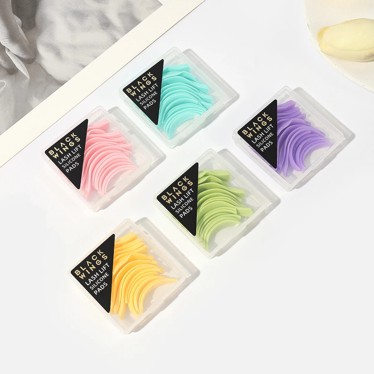 แผ่นซิลิโคนดัดขนตา 14 คู่ อุปกรณ์ยกขนตา 3 มิติ สำหรับดัดขนตา อุปกรณ์เสริมสำหรับดัดขนตา