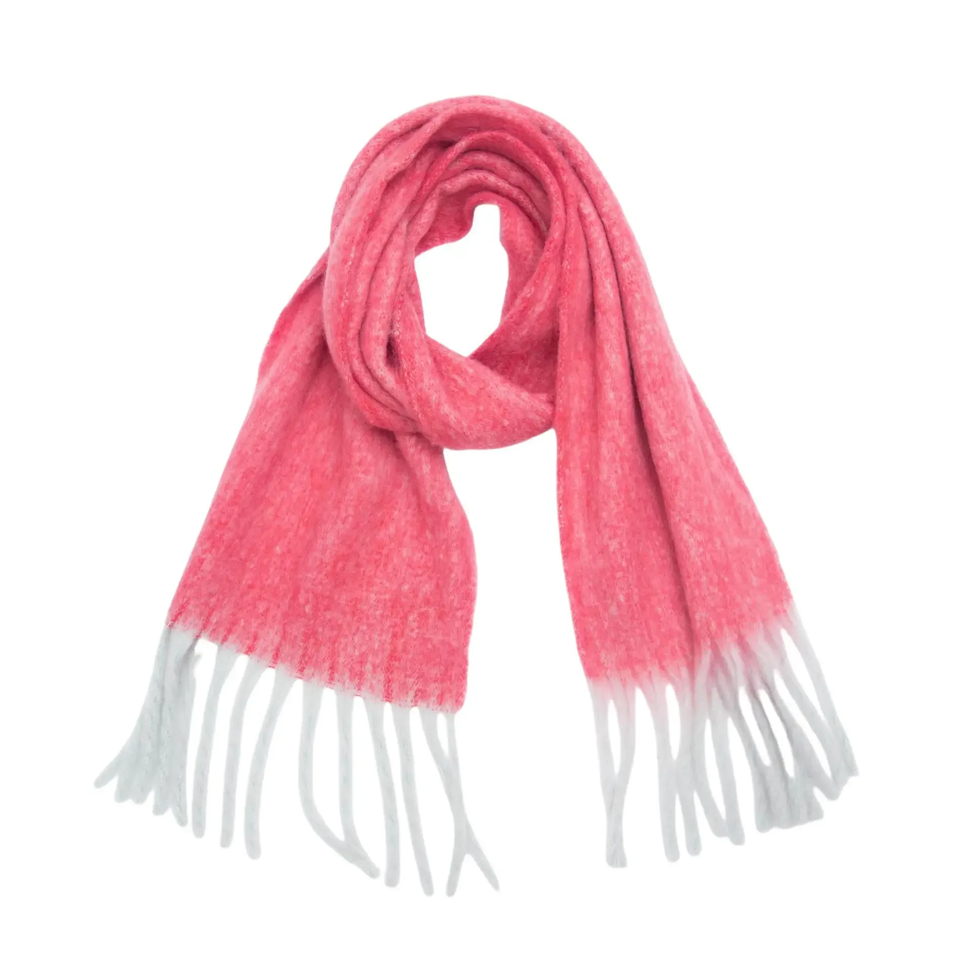 2024autumn and winter new foreign trade circle yarn coarse tassel flower women's scarf thickened and warm worn with trendy shawl image 5