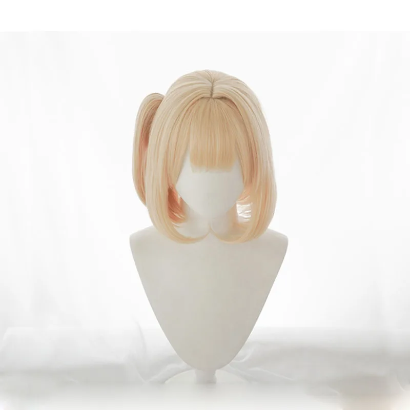 

Youtuber Hololive Watson Amelia EN VTuber Cosplay Short Blonde Heat Resistant Synthetic Hair + Wig Cap