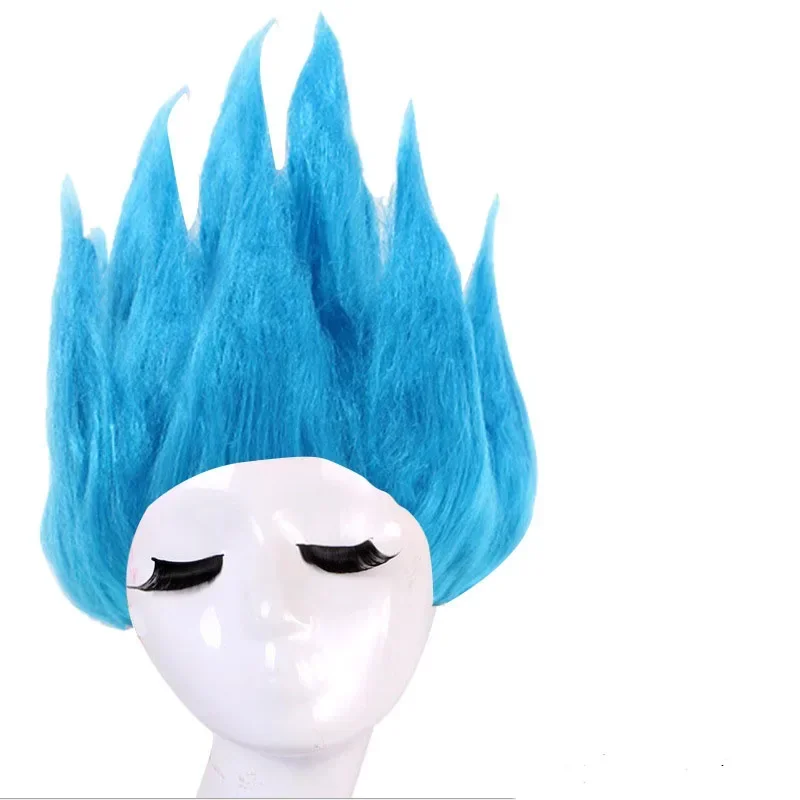 Peruka Fluffy Saiyan Lianhua w stylu Dragon Son Goku, złota peruka na Halloween, przebranie superbohatera, peruka do przebierania dla chłopców
