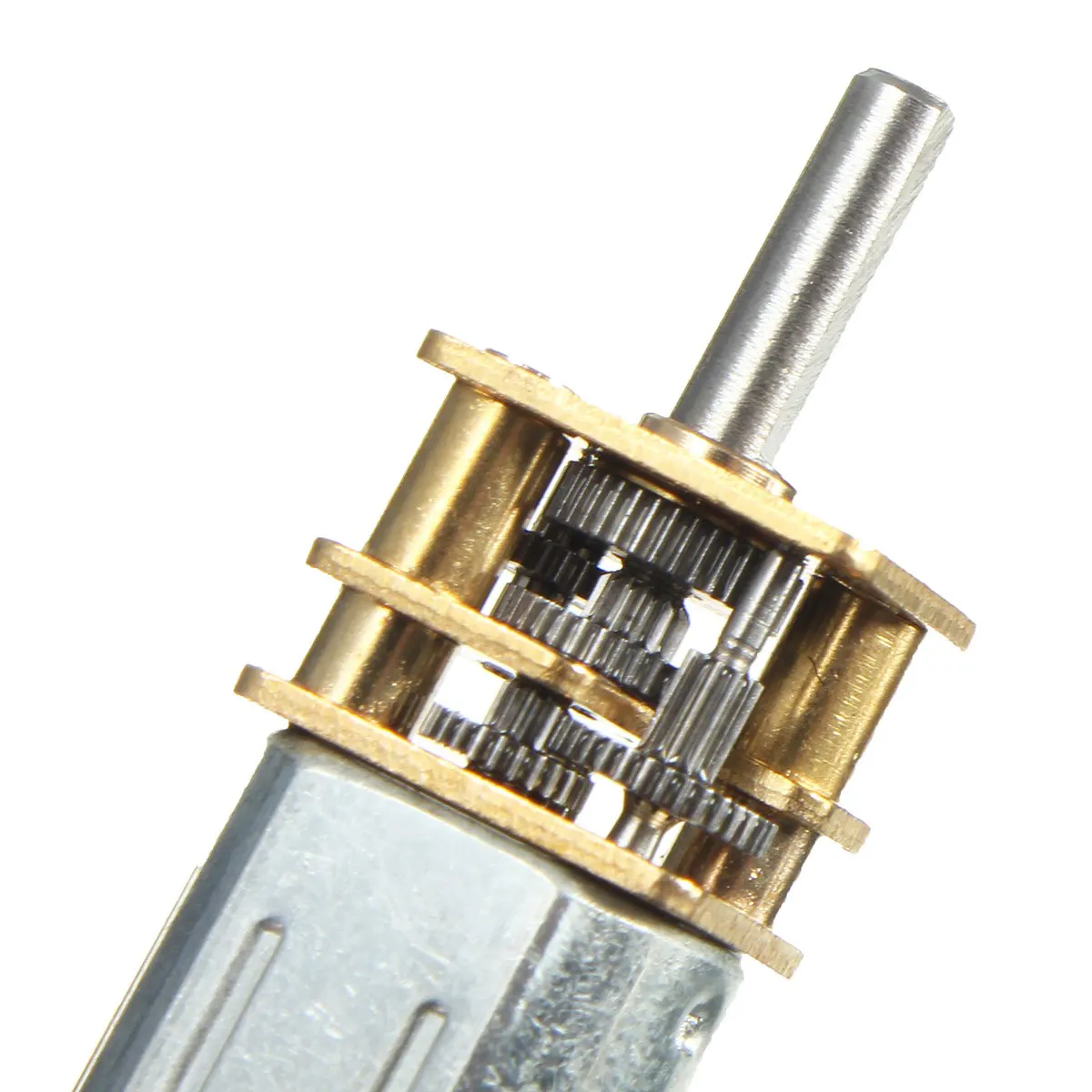 Dc 6V Silver Golden Mini Reduction Gear Motor 36Mm Total Length 12Mm Diameter 26Mm Height 3Mm Shaft 30Rpm for Rc Car Robot DIY