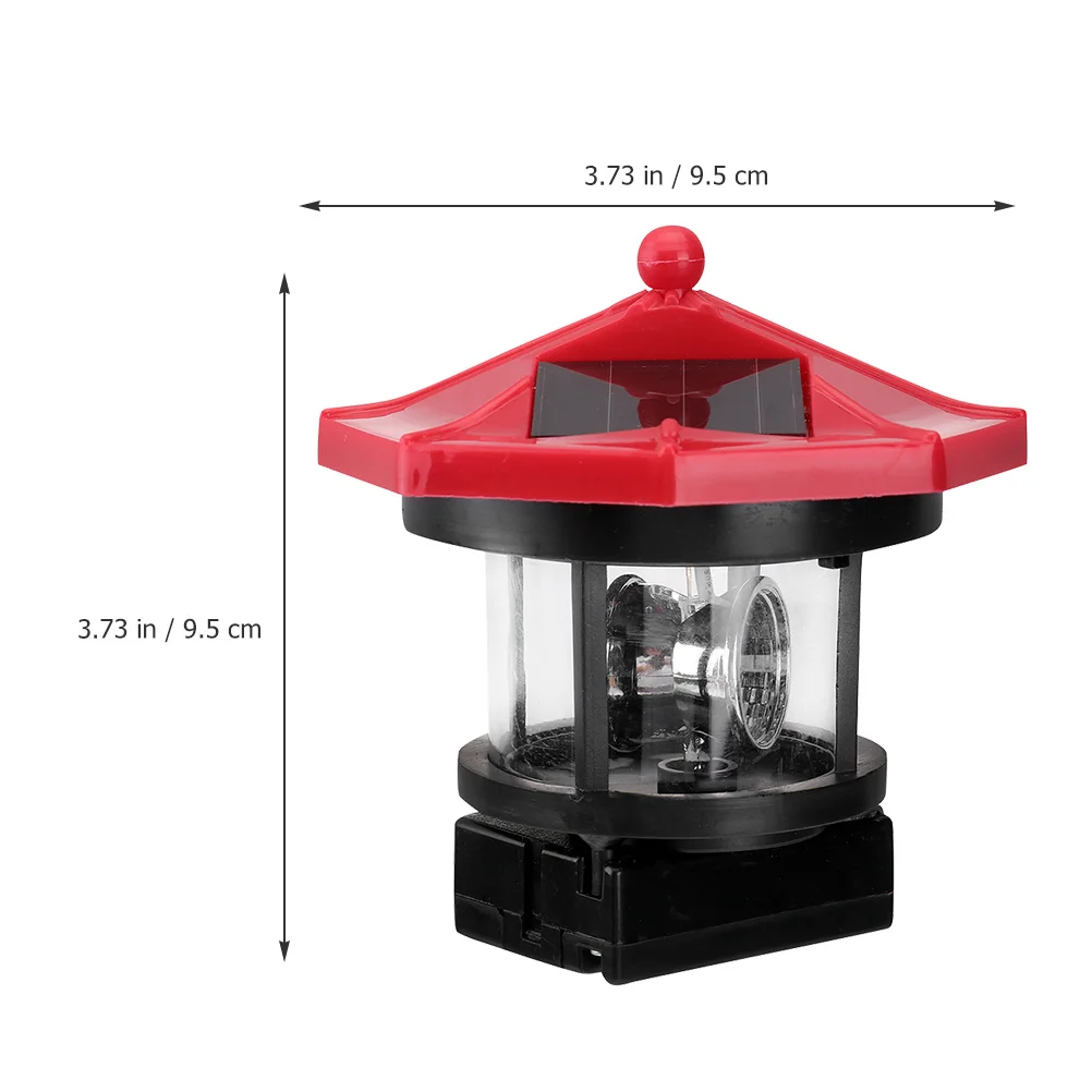 2 pièces résine phare solaire lampe extérieure rotative lumière LED pour jardin cour voie Patio décor éclairage phare lampe