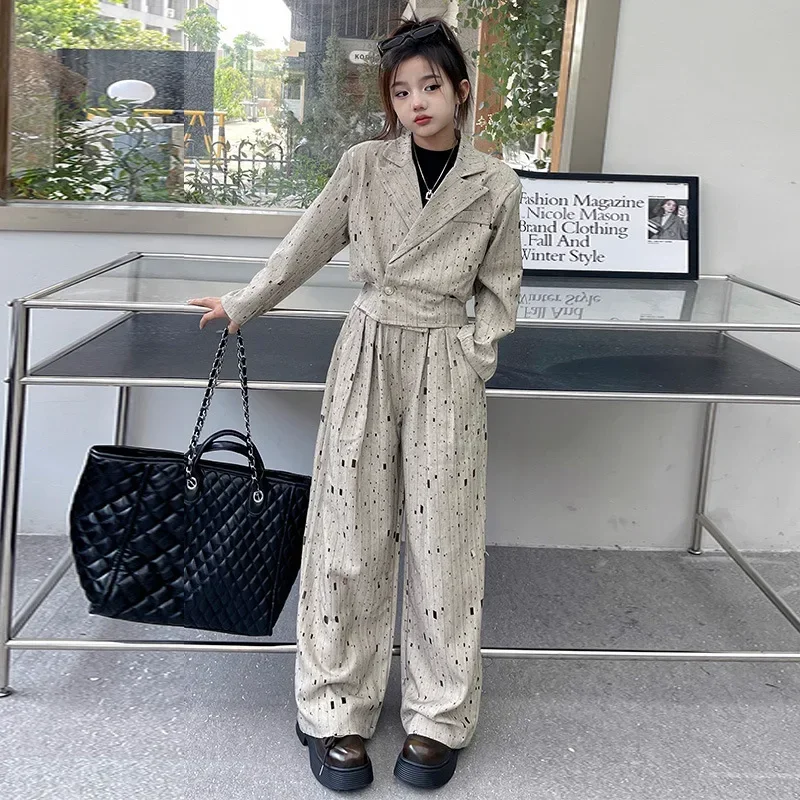 

Baby Girl Clothes Suit High-grade Casual Suit Girls Early Autumn Temperament Small Suit Coat Children Two-piece Set