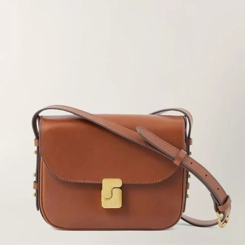 حقائب كلاسيكية مربعة الشكل حقيبة التنقل حقيبة كتف جلدية أصلية للنساء حقيبة كروس حقائب نسائية فاخرة مصممة #1