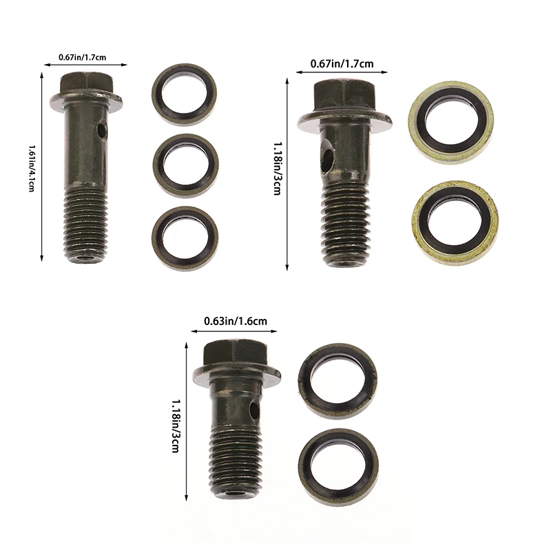 1Pc M8/M10x1.25 Motorcycle Brake Master Cylinder Oil Hose Screw Banjo Bolt Motorcycle Universal Tube Tubing Screws Bolts