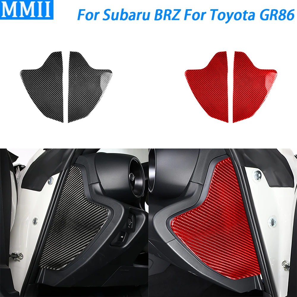 

For Subaru BRZ For Toyota GR86 2022-2023 Carbon Fiber Front Slot Dashboard Side Panel Cover Car Interior Accessories Sticker