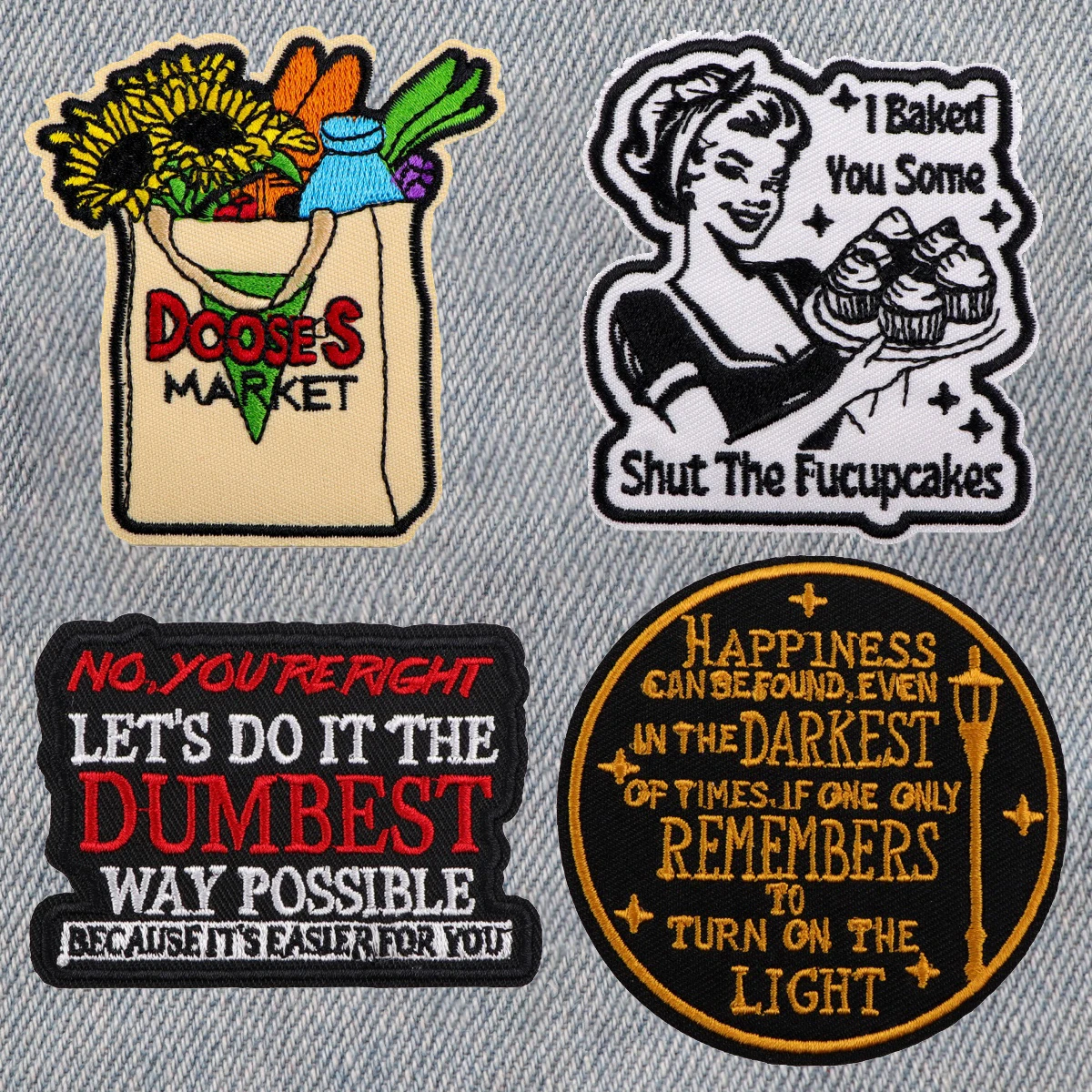 

Flower Quotes Embroidery Clothes Patch Backpack Badge Applique For Women Clothing Jackets Thermoadhesive Stickers Accessory