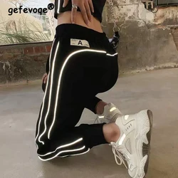 Women Trendy Casual Streetwear Sports Jogger Pants 2024 Spring Summer Korean Style High Waist Loose Sweatpants Y2K Ropa De Mujer