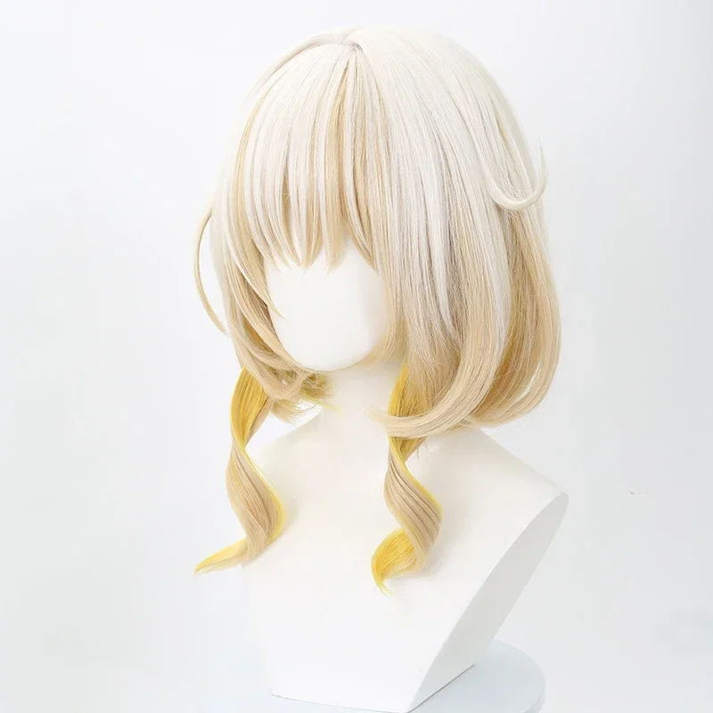 New Game Honkai: Star Rail Aglaea Cosplay Wig Girl Yellow Gradient Curly Hair Hair Heat Resistant Synthetic Wigs Halloween Prop