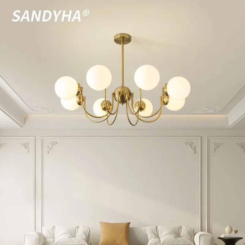 

SANDYHA Room Pendant Lights Medieval Magic Bean Modern Minimalist Creative Restaurant LED Bedroom Decorate Lighting Fixtures