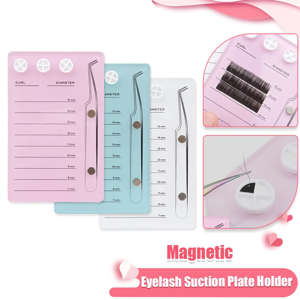 Magnetic Eyelash Suction Plate Holder Pallet Glue Pallet Eyelash Acrylic Board Grafting False Lashes Tool Makeup Accessories