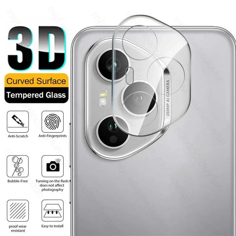 1-3 قطعة HD 9H واضح ثلاثية الأبعاد الزجاج المقسى منحني حامي الكاميرا فيلم ل الشرف 400 برو 5 جرام الهاتف الخلفي الخلفي عدسة فيلم Honor400 برو