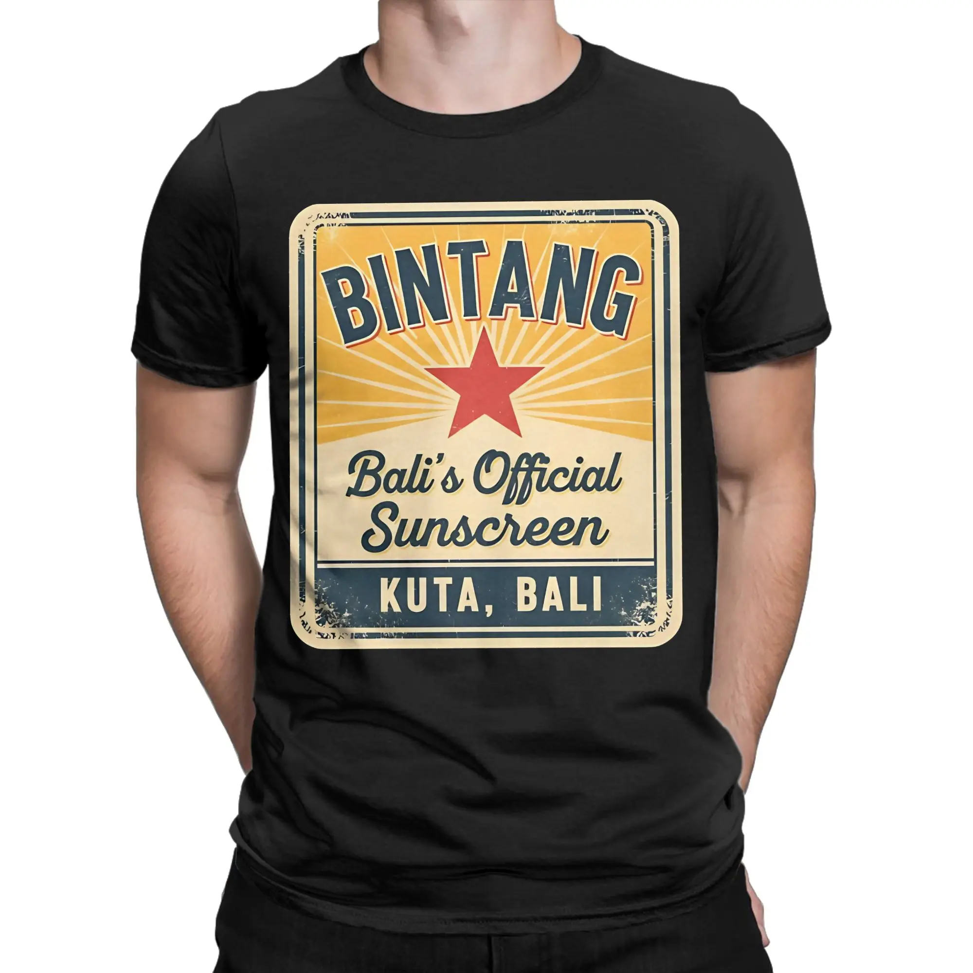 Bintang Time! Funny Graphic 100% Cotton T-Shirt Bintang Tees Tops For Men