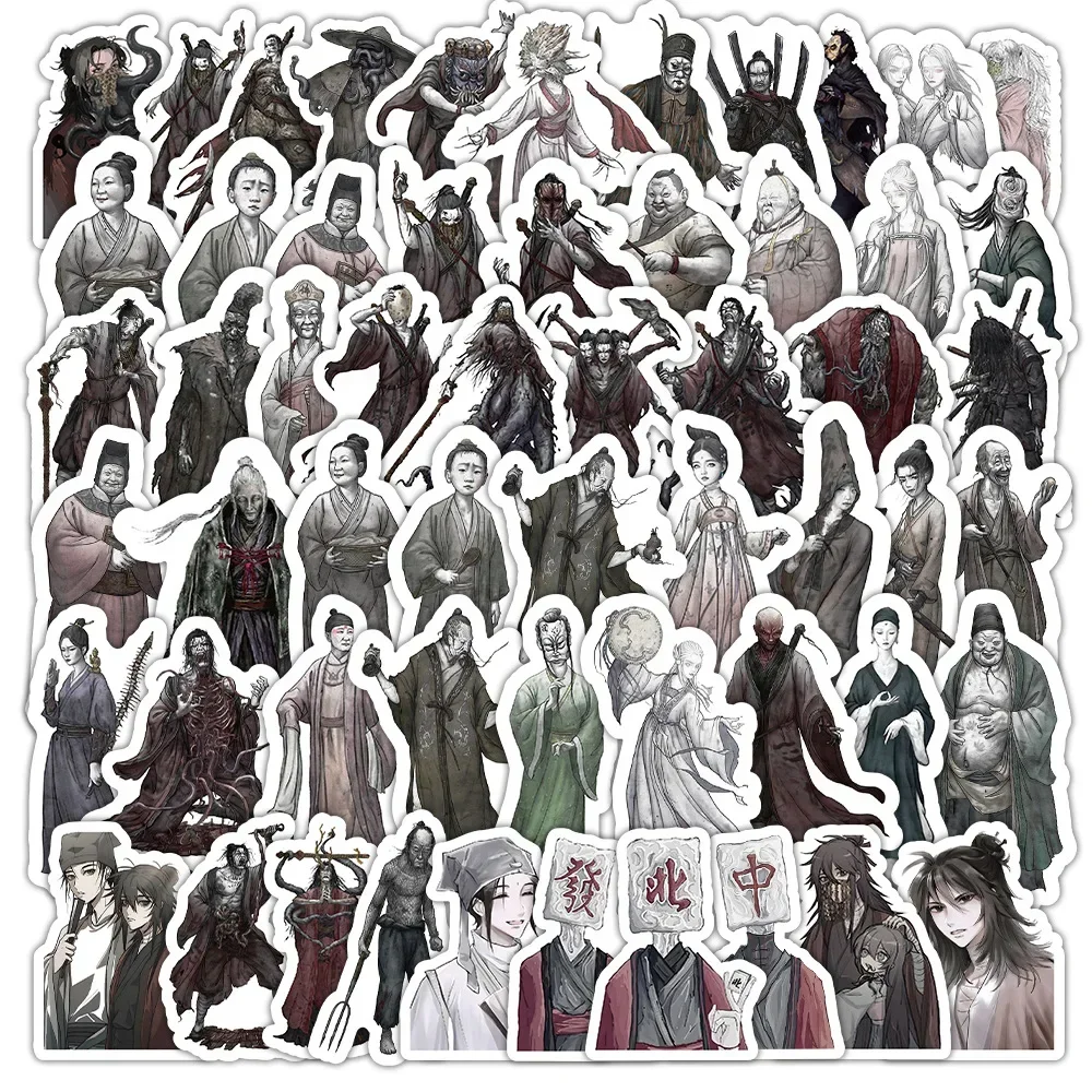 50/100Pcs Cartoon Fantasy Novels Dao of The Bizarre Immortal Stickers Strange Taoist Characters Sticker for Notebook Guitar Bike