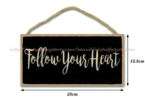 national park plaque follow your heart motivational inspirational wood sign