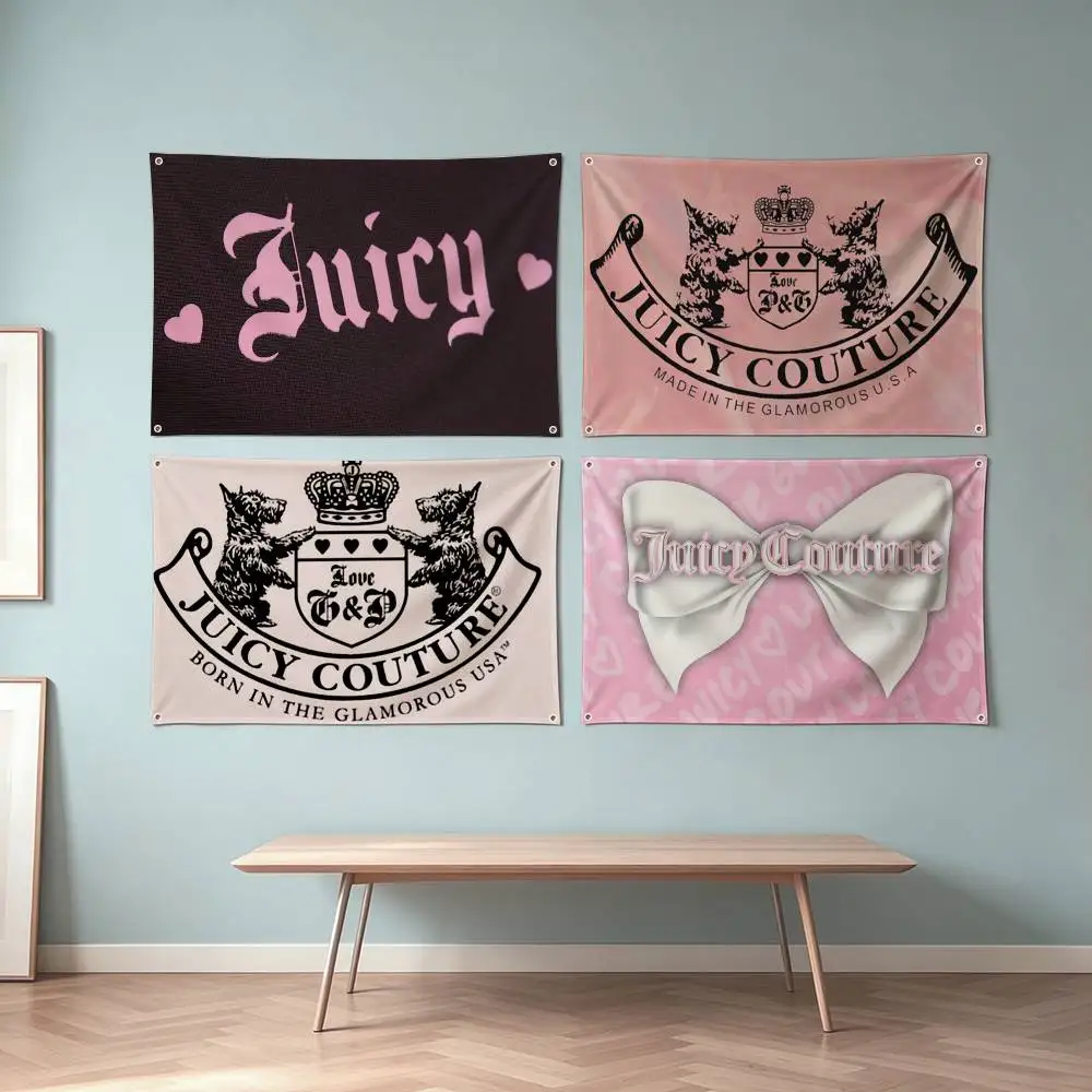 Juicy-Y Couture Fashion Brand Flags Wall Hanging Tapestry Outdoor Garage Room Decorative flag Background Blanket