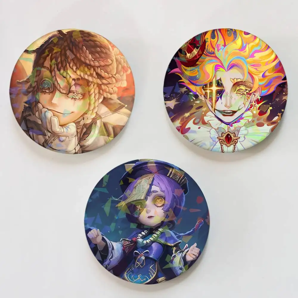 Game I-Identity V Round Laser Badge Brooch Clothes Backpack Accessories Lapel Decoration Gift