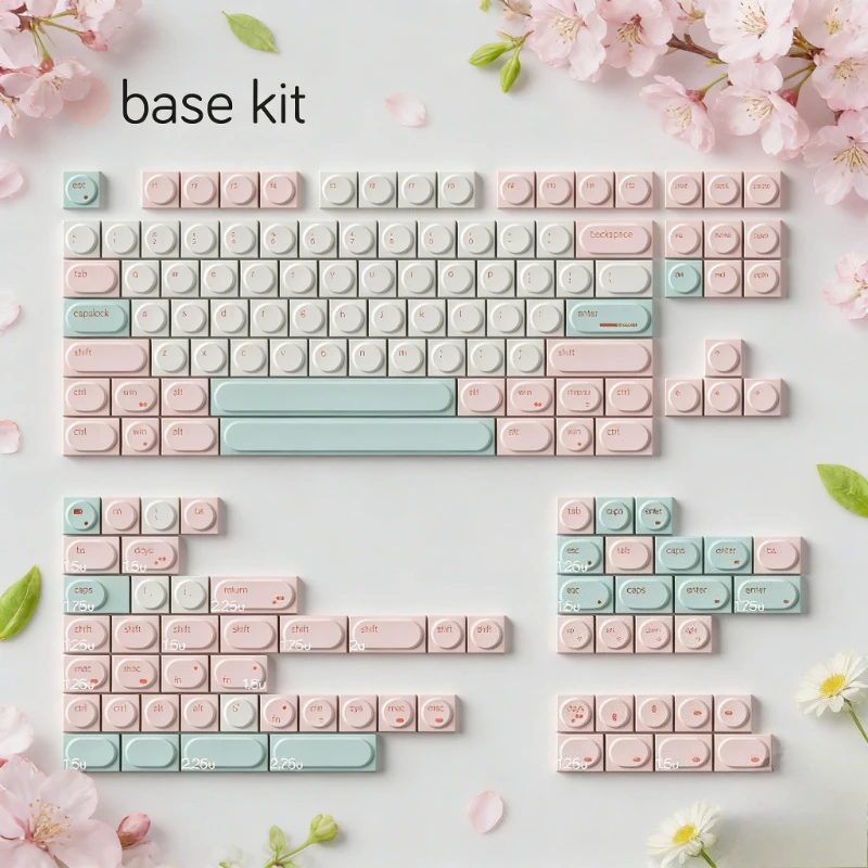 

Spring Day Theme Keycaps Set Customized PBT Sublimation MX Doys Profile Keyboard Cap for Mechanical Keyboard Accessories Gifts