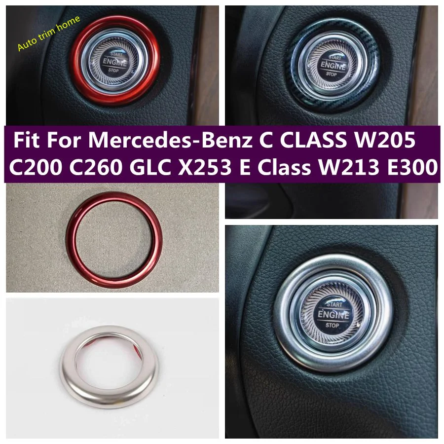 

Fit For Mercedes-Benz C CLASS W205 C200 C260 GLC X253 E Class W213 E300 Cover Engine Start Stop Push Button Key Hole Switch Ring