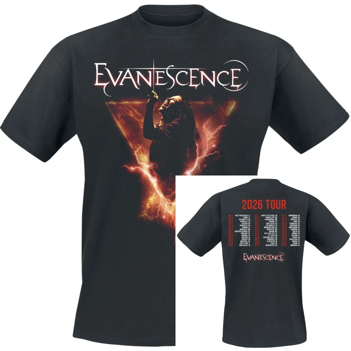 Pop Evanescence Grafik-Baumwoll-Band-T-Shirt, Unisex, Sommer, Kurzarm, Modemarke, Luxus, Lässig, Vintage-T-Shirts – Detail 2
