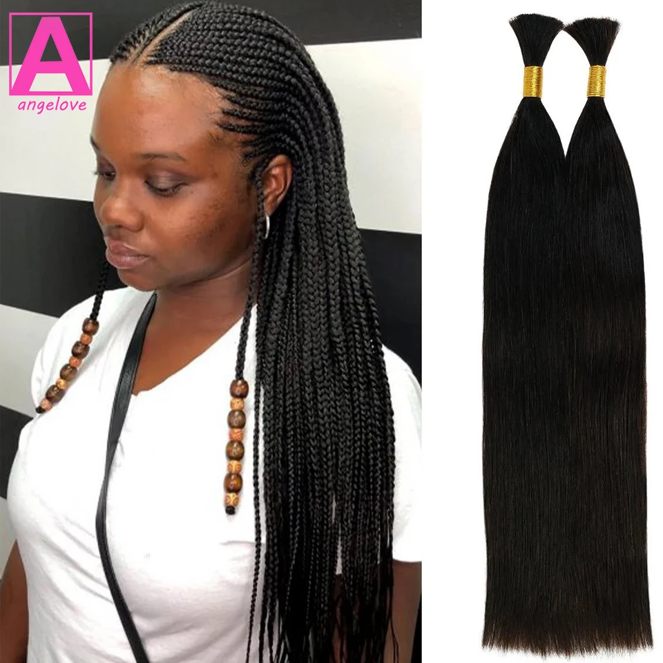 Hair Bulks Straight Bulk Human Hair 50grams Human Braiding Hair Bulk No Weft Extensions Natural Human Hairpice #1B Bulk Hair