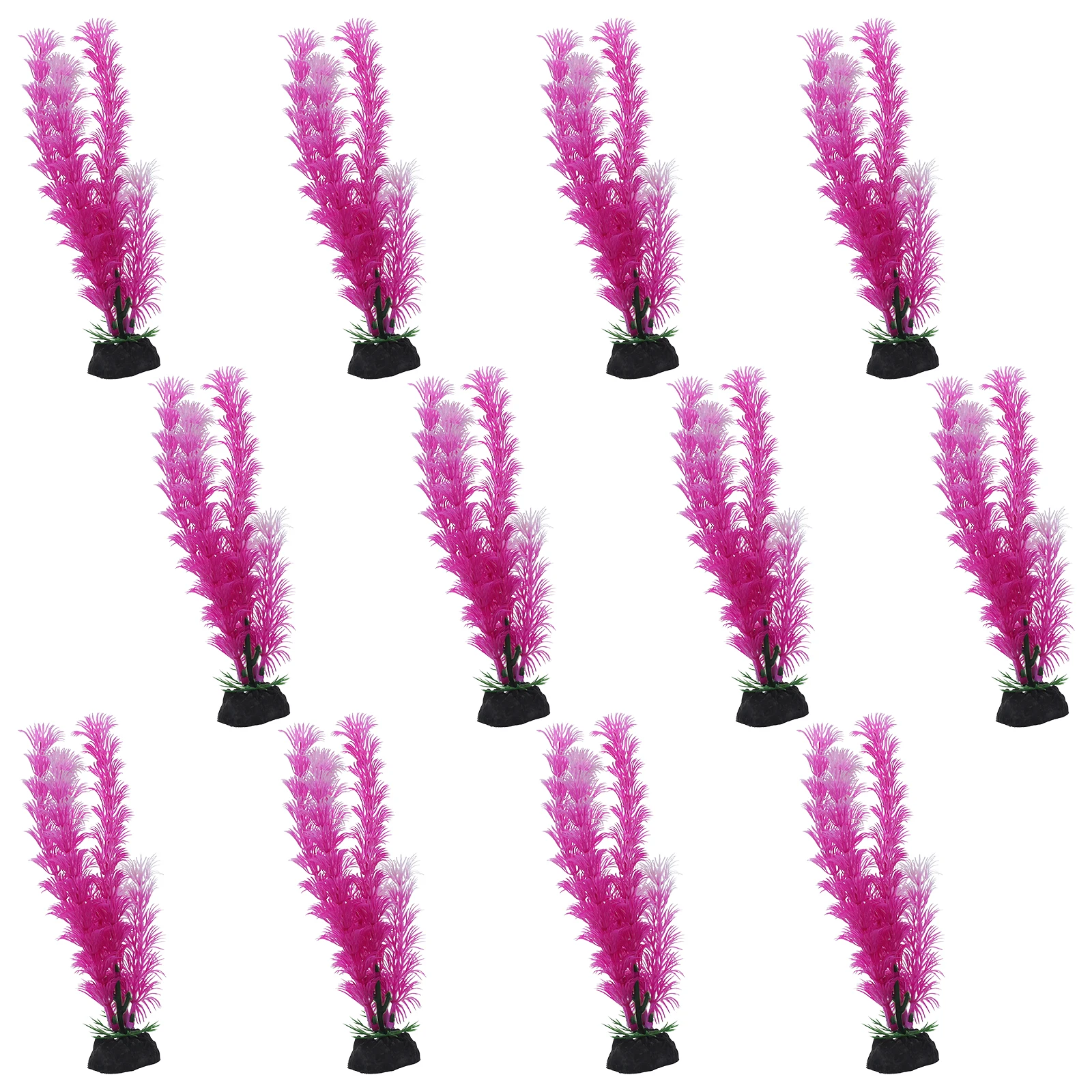 

12pcs Plastic Aquarium Plants Fish Tank Decorations Small Large Betta Bowl L scaping Accessories Vivid Color Stylish Design