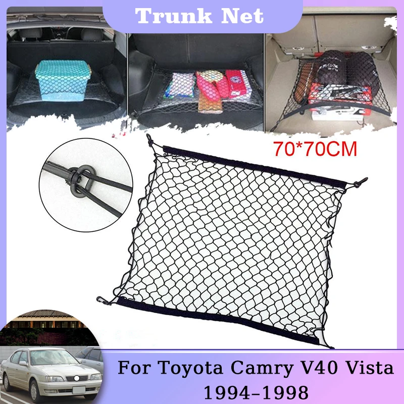 Trunk Storage Net For Toyota Camry V40 Vista 1994 1995 1996 1997 1998 Nylon Mesh Auto Rear Elastic Boot Parts Cars Accessories