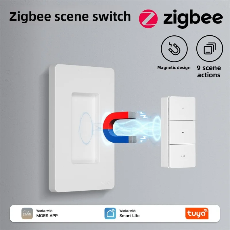 moes-tuya-zigbee-wireless-scene-switch-3-button-9-scenarios-magnetic-portable-us-smart-controller-for-home-automation