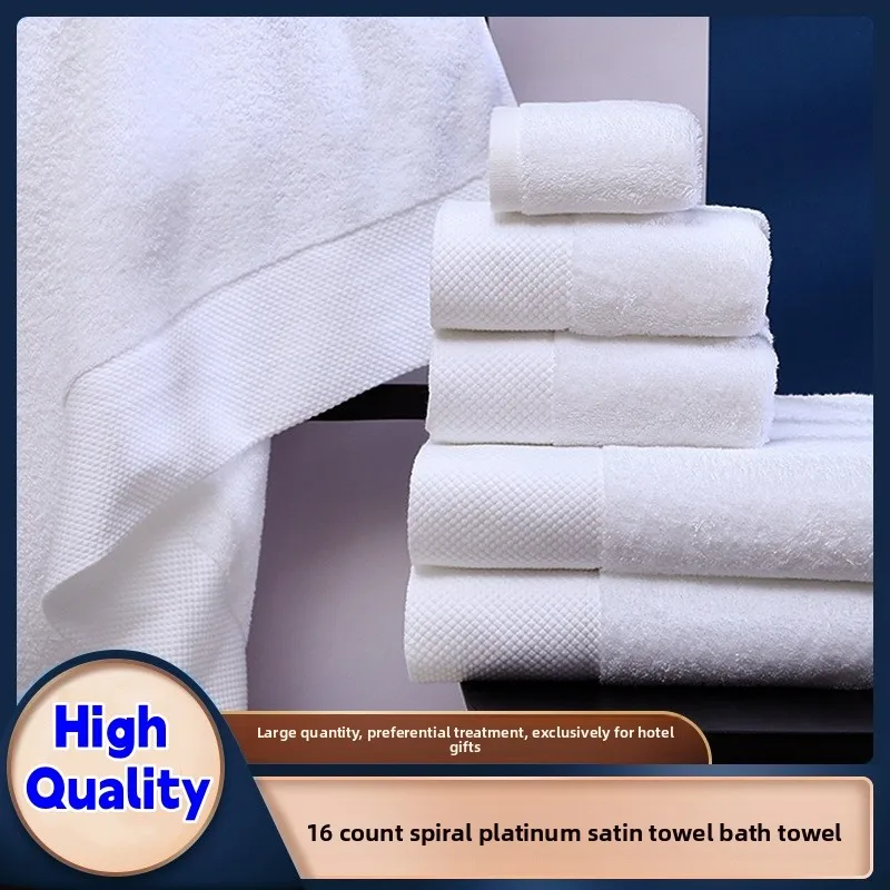 

Набор из 5 белых банных полотенец для отелей, 100% хлопок, 16 спиралей, высококачественные, для салонов красоты