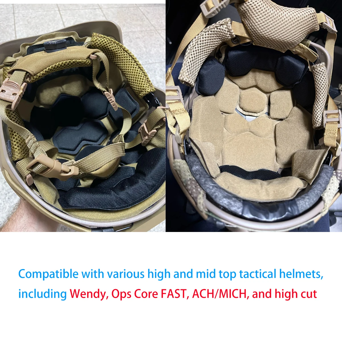 Taktisches Helmpolster-Aufhängungssystem & Helmpolster Gen 4 / Gen 1 / Gen 2 aus Memory-Schaum für Wendy FAST MICH Helm-Zubehör Wen – Detail 3