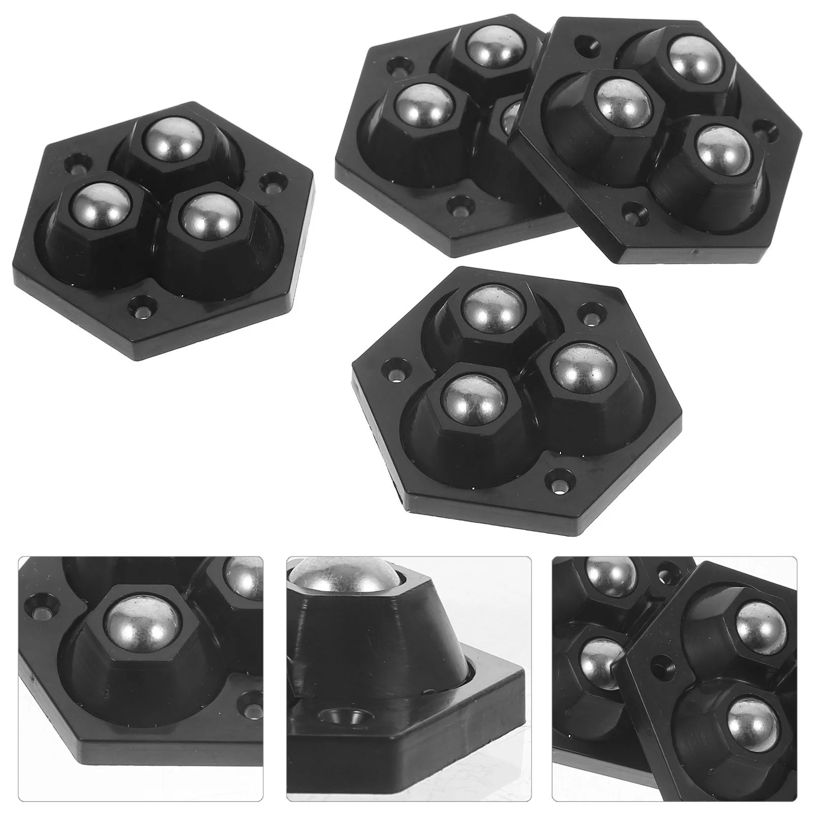 Roda universal para lixeira, rodízios de eletrodomésticos, roda para pequenos eletrodomésticos, adesivo elétrico, ABS Mini, acessórios para casa, 4 pcs