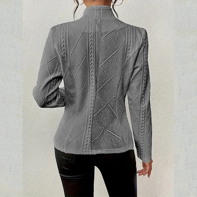 Frauen Blazer Jacke Anzug Mantel Einreiher Stehkragen Schlank Oberbekleidung Temperament Büro Dame 2025, Frühling Vintage Tops – Detail 19