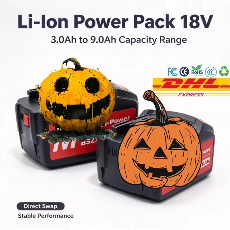 3.0Ah-9.0Ah 18V Rechargeable Li-ion Battery Pack Spare Replacement for 625592000 625591000 Cordless Power Tool