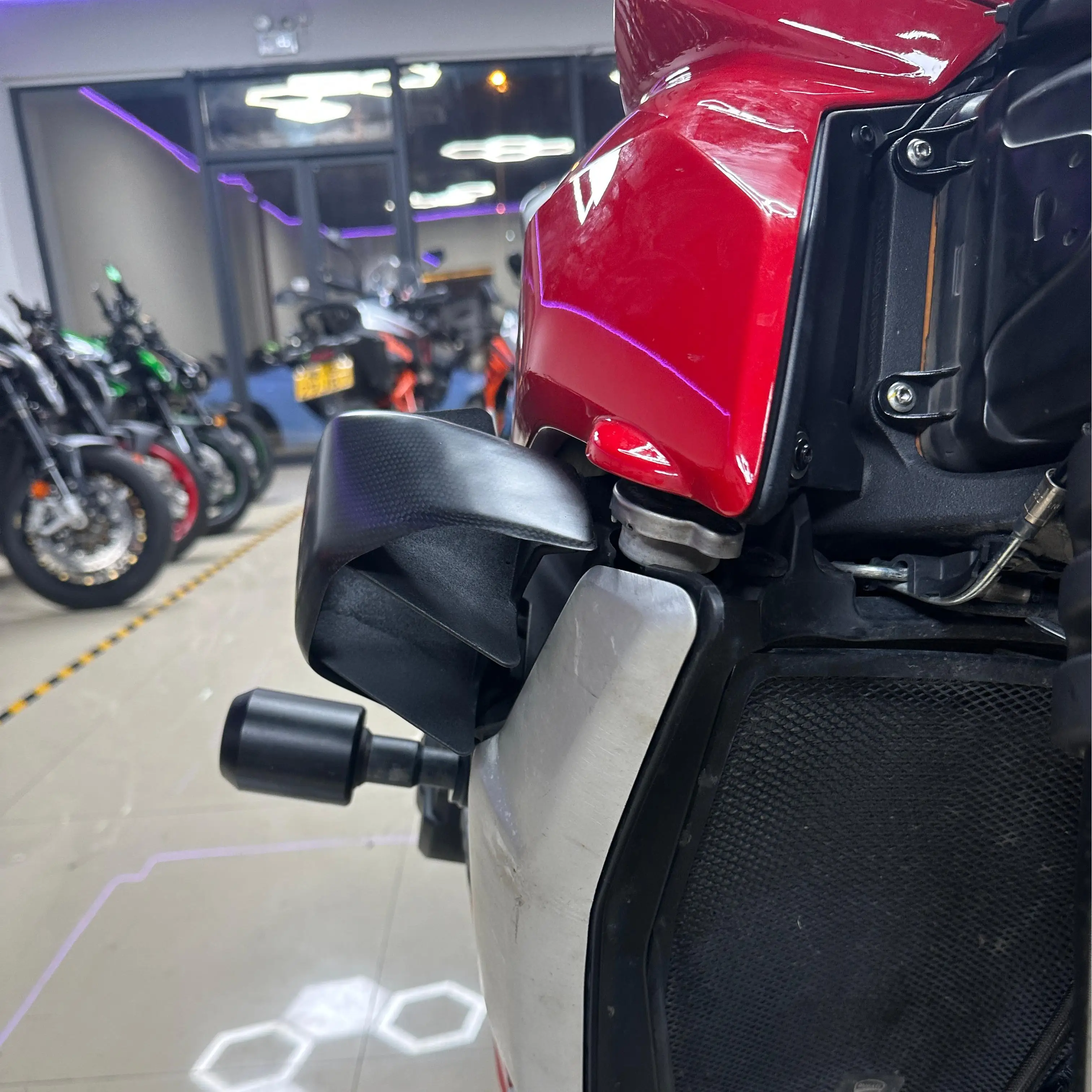 Carbon Fiber Winglets Wings Spoiler Fxed For DUCATI Streetfighter V4 V4S 2020-2022 2023 2024 Motorcycle Body Winglet Wing Kit