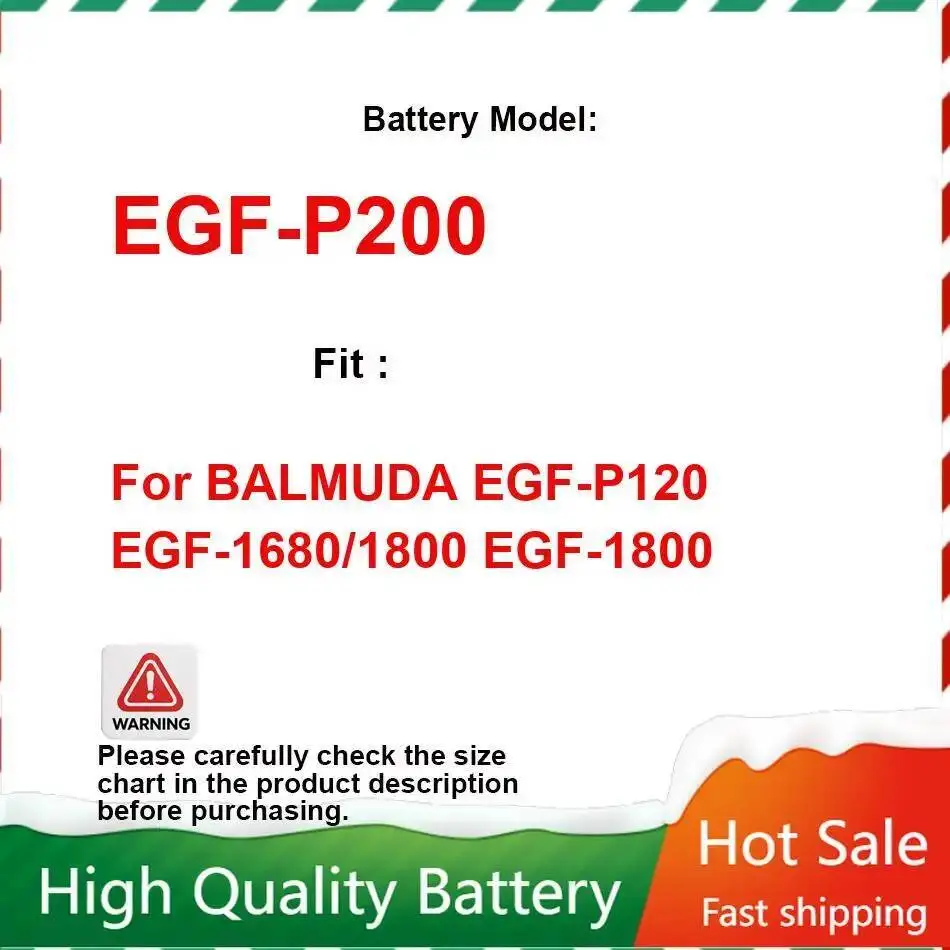 

Аккумулятор для очистителя воздуха 4500 мАч для BALMUDA EGF-P120 EGF-1680/1800 EGF-1800 EGF-P200 долговечный и сменный аккумулятор