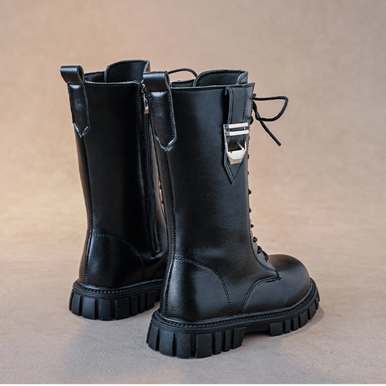 أحذية نسائية عصرية بيضاء أحذية قتالية عالية الركبة برباط علوي ونعل مكتنز ملابس يومية 2026 أحذية عصرية أنيقة Abito #3