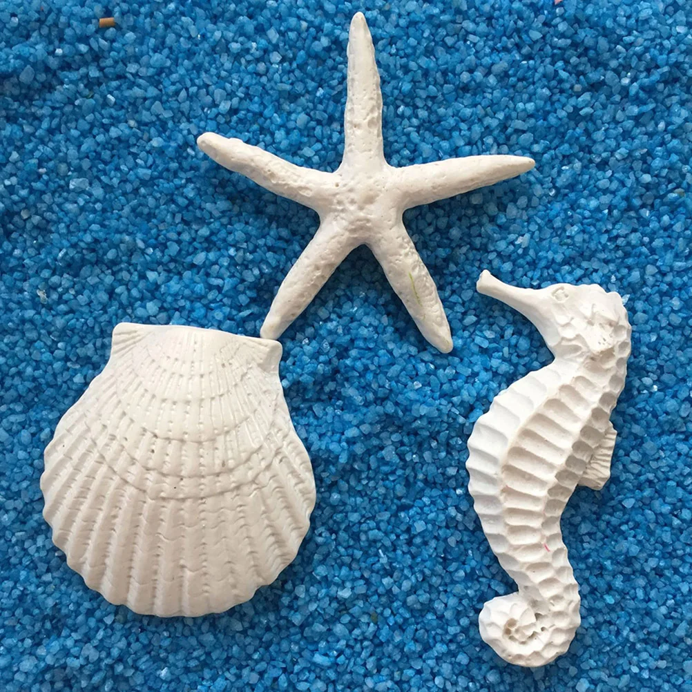 

30pcs Resin Crafts Aquarium Decor Fish Tank Ornament Home Micro Landscape Star Hippocampus Sea Shell Decoration Pet Supplies