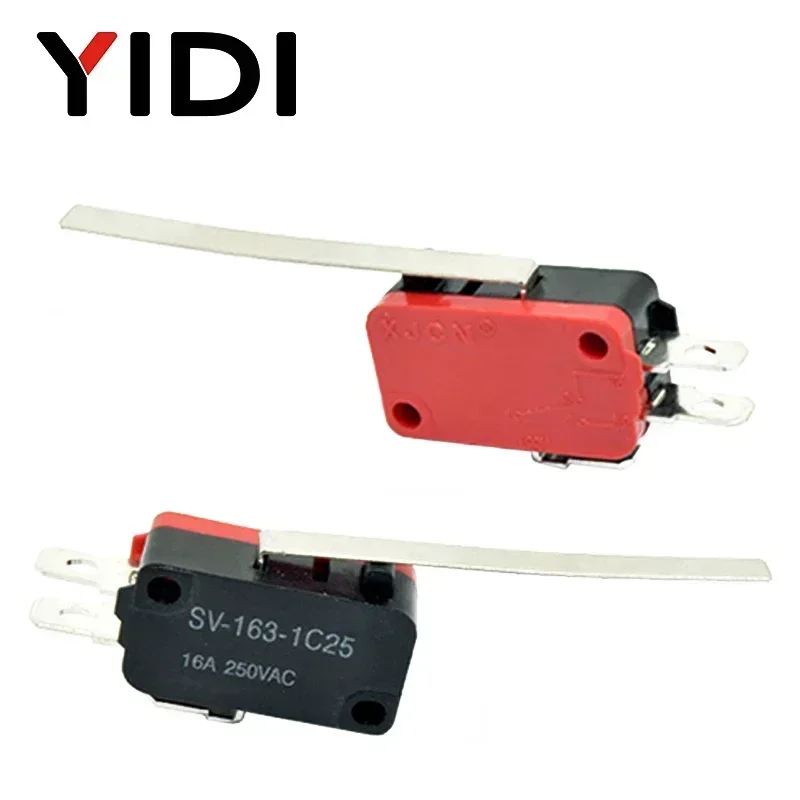 YIDI-microinterruptor de límite de viaje momentáneo, 16A, 250VAC, SPDT, 1NO1NC, 3 pines, palanca, rodillo, V-15, V-151, V-152, V-153, V-154