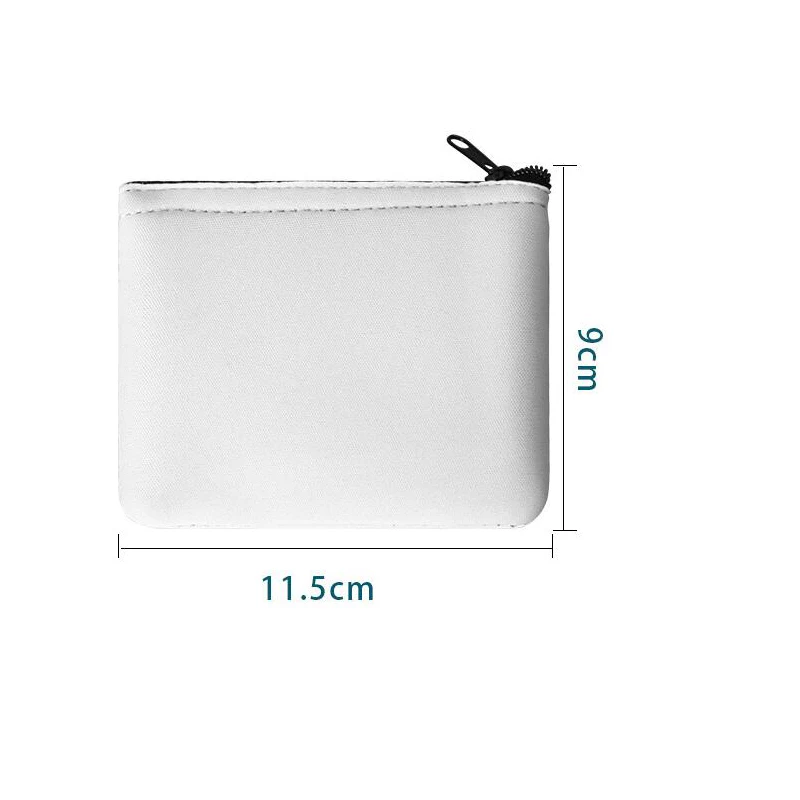 10pcs Coin Purses Sublimation DIY White Blank Neoprene Short Wallet